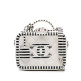 Small Caviar Striped CC Filigree Vanity Case