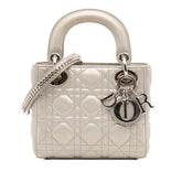 Mini Iridescent Lambskin Cannage Lady Dior