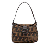 Zucca Canvas Double Flap Shoulder Bag