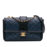 Medium Bicolor Quilted Lambskin Elegant CC Flap