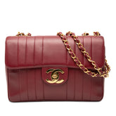 Jumbo XL Vertical Quilt Lambskin Single Flap