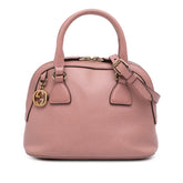 Mini Leather GG Charm Dome Satchel