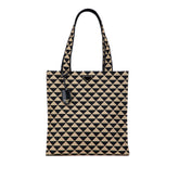 Embroidered Canvas Triangolo Symbole Shopping Tote