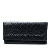 Quilted Lambskin CC Beauty Foldover Clutch