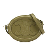Small Calfskin Cuir Triomphe Oval Crossbody