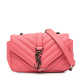 Baby Grained Calfskin Chevron Classic Monogram Chain Bag