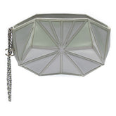 Pearlescent Lambskin Midnight Swim Wristlet Clutch