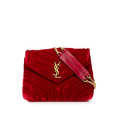 Small Velvet Monogram Matelasse LouLou Shoulder Bag