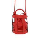 Leather Cage Bucket Bag