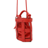 Leather Cage Bucket Bag