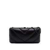 Chevron Lambskin Chain Around Clutch on Chain