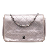 CC Quilted Metallic Lambskin Wallet On Chain