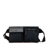 GG Canvas Double Pocket Belt Bag