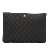 Large Quilted Nylon O Case Clutch