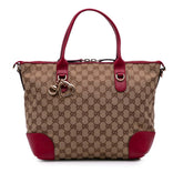 GG Canvas Heart Bit Satchel