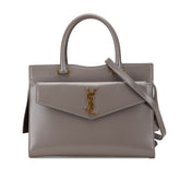 Medium Leather Monogram Uptown Satchel