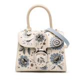 MIni Smooth Calfskin Brillant Blooming Crystalline Satchel