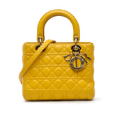 Medium Lambskin Cannage Lady Dior