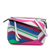Mini Calfskin Zigzag Puzzle Edge Satchel