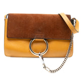 Small Suede and Calfskin Faye Crossbody