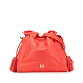 Embossed Leather Flamenco Tassel Crossbody