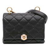 Mini Quilted Calfskin Pearl CC Accordion Flap