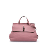 Medium Leather Bamboo Daily Satchel