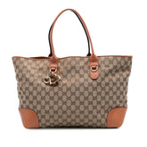 GG Canvas Heart Bit Tote