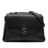 Medium Dollar Calf Interlocking G Satchel