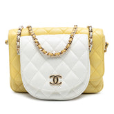 CC Quilted Lambskin Side Packs Flap