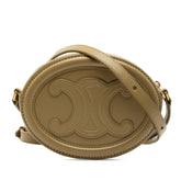 Small Calfskin Cuir Triomphe Oval Crossbody