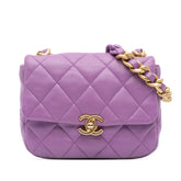 Mini Quilted Lambskin Candy Chain Flap