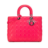 Large Lambskin Cannage Lady Dior