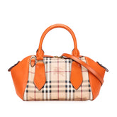 Small Haymarket Check Coated Canvas Blaze Satchel