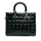 Large Patent Cannage Lady Dior