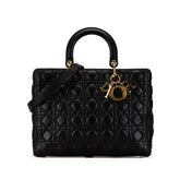 Large Lambskin Cannage Lady Dior