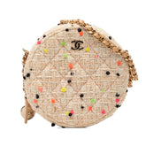 CC Quilted Tweed Round Crossbody