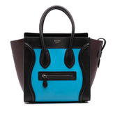 Micro Tricolor Leather Luggage Tote