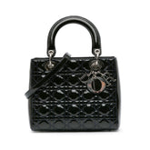 Medium Patent Cannage Lady Dior