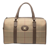 Vintage Check Canvas Boston Bag