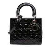 Medium Patent Cannage Lady Dior