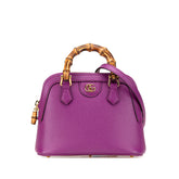 Mini Dollar Calfskin Bamboo Diana Dome Satchel