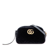 Small GG Marmont Matelasse Velvet Crossbody