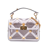 Medium PVC Roman Stud Satchel
