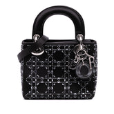 Mini Satin Cannage Strass Crystal Embellished Lady Dior