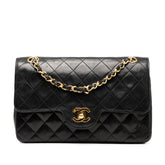 Small CC Quilted Lambskin Double Flap