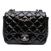 Mini Square Classic Patent Single Flap