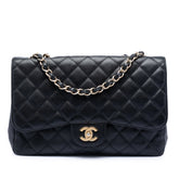 Jumbo Classic Caviar Double Flap