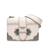 City Calf Studded Folk Cahier Crossbody