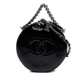 Patent Leather Round As Earth Crossbody